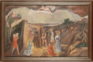 Angelo Canevari : Nativit  - Asta Arte Moderna e Contemporanea - Associazione Nazionale - Case d'Asta italiane