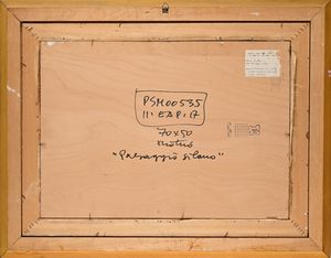 Enotrio Pugliese : Paesaggio silano dipinto su tavola  - Asta Arte Moderna e Contemporanea - Associazione Nazionale - Case d'Asta italiane