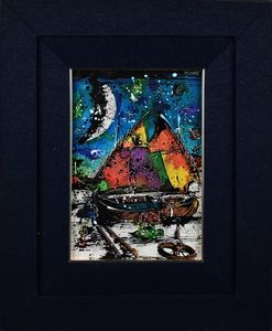 Gennaro Picinni : Notturno con barche  - Asta Arte Moderna e Contemporanea - Associazione Nazionale - Case d'Asta italiane