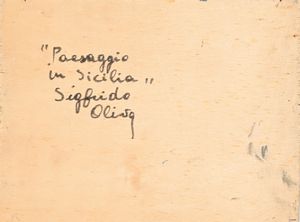 Pesaggio in Sicilia  - Asta Arte Moderna e Contemporanea - Associazione Nazionale - Case d'Asta italiane