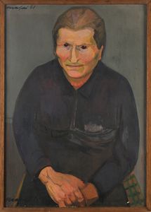 Mario Mafai : Ritratto di contadina  - Asta Arte Moderna e Contemporanea - Associazione Nazionale - Case d'Asta italiane