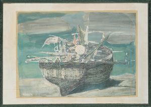 Armando Buratti : La barca  - Asta Arte Moderna e Contemporanea - Associazione Nazionale - Case d'Asta italiane