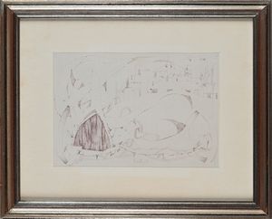 Armando Buratti : Il viale di notte (Piancastagnaio)  - Asta Arte Moderna e Contemporanea - Associazione Nazionale - Case d'Asta italiane