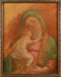 Anonimo del XX secolo : Madonna con Bambino  - Asta Arte Moderna e Contemporanea - Associazione Nazionale - Case d'Asta italiane