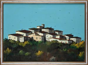 Enotrio Pugliese : Citt tetti calabrese  - Asta Arte Moderna e Contemporanea - Associazione Nazionale - Case d'Asta italiane