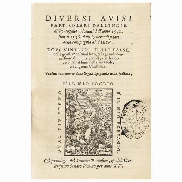 Una delle prime raccolte di lettere scritte dai missionari gesuiti  - Asta LIBRI, MANOSCRITTI E AUTOGRAFI - Associazione Nazionale - Case d'Asta italiane