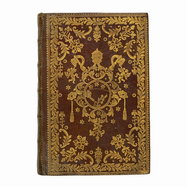 Bella legatura alle armi di Papa Pio VI  - Asta LIBRI, MANOSCRITTI E AUTOGRAFI - Associazione Nazionale - Case d'Asta italiane