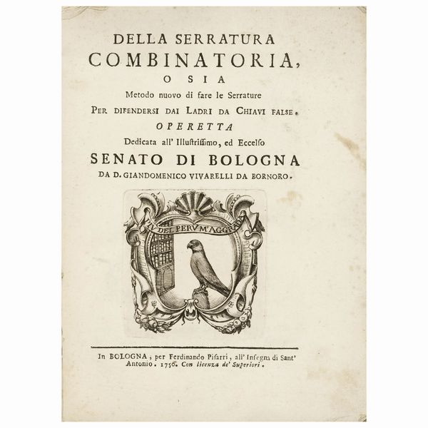 “Metodo nuovo di fare le serrature per difendersi dai ladri da chiavi false”  - Asta LIBRI, MANOSCRITTI E AUTOGRAFI - Associazione Nazionale - Case d'Asta italiane
