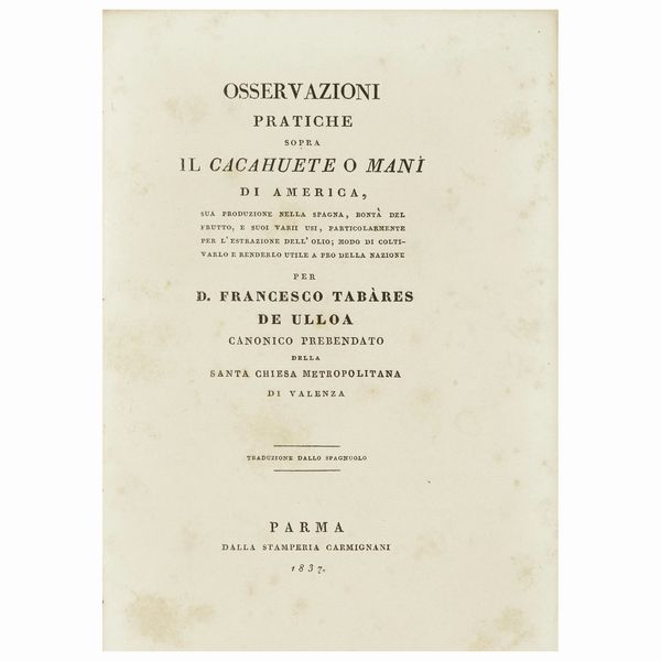 Rara traduzione dallo spagnolo  - Asta LIBRI, MANOSCRITTI E AUTOGRAFI - Associazione Nazionale - Case d'Asta italiane