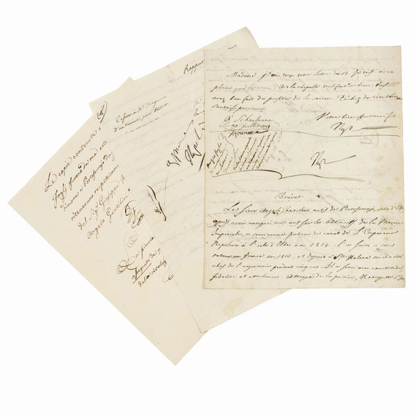 Inusuale lotto di copie e falsificazioni di firme di Napoleone  - Asta LIBRI, MANOSCRITTI E AUTOGRAFI - Associazione Nazionale - Case d'Asta italiane