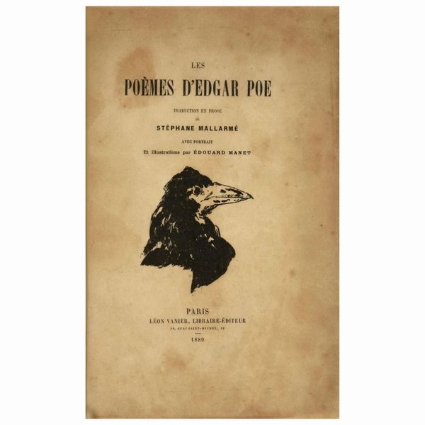 Celebri illustrazioni di Manet, compreso il famoso corvo sulla copertina  - Asta LIBRI, MANOSCRITTI E AUTOGRAFI - Associazione Nazionale - Case d'Asta italiane