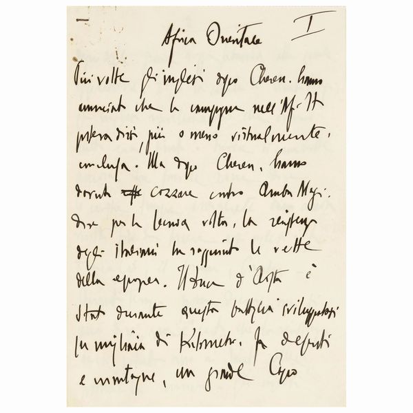Interessante e raro discorso di Mussolini  - Asta LIBRI, MANOSCRITTI E AUTOGRAFI - Associazione Nazionale - Case d'Asta italiane