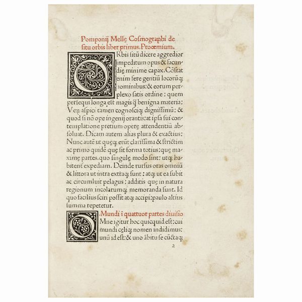 La più antica opera di geografia scritta in latino  - Asta LIBRI, MANOSCRITTI E AUTOGRAFI - Associazione Nazionale - Case d'Asta italiane