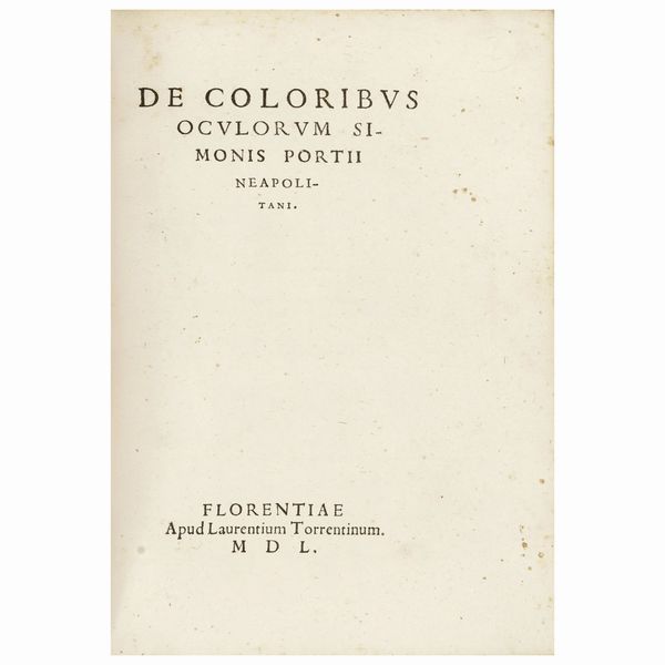 La prima opera è una delle prime monografie di oftalmologia  - Asta LIBRI, MANOSCRITTI E AUTOGRAFI - Associazione Nazionale - Case d'Asta italiane