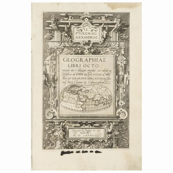 Seconda edizione della geografia del Tolomeo con le carte del Mercatore  - Asta LIBRI, MANOSCRITTI E AUTOGRAFI - Associazione Nazionale - Case d'Asta italiane
