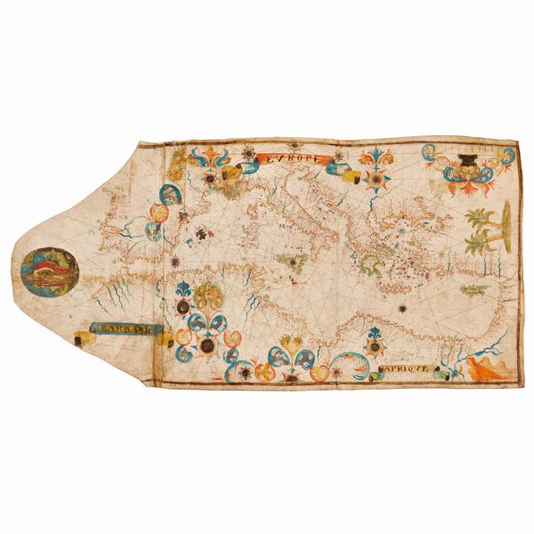 Bella e dettagliata mappa del Mediterraneo prodotta in Francia nel XVII secolo  - Asta LIBRI, MANOSCRITTI E AUTOGRAFI - Associazione Nazionale - Case d'Asta italiane