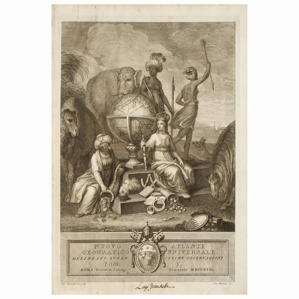 Poderoso atlante commissionato dalla Calcografia Camerale pontificia  - Asta LIBRI, MANOSCRITTI E AUTOGRAFI - Associazione Nazionale - Case d'Asta italiane