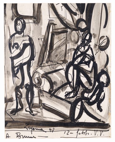 GIUSEPPE ZIGAINA : Interno  - Asta Asta di Arte Moderna e Contemporanea - Associazione Nazionale - Case d'Asta italiane