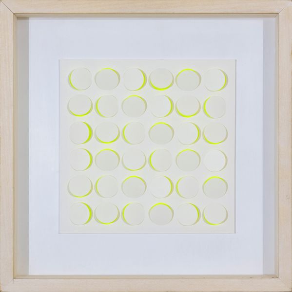 CLAUDIO ROTTA LORIA : Superficie a interferenza luminosa C 1X6 abcd su giallo  - Asta Asta di Arte Moderna e Contemporanea - Associazione Nazionale - Case d'Asta italiane