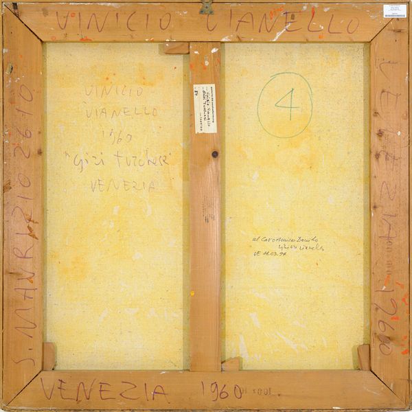 VINICIO  VIANELLO : Giri turchese  - Asta Asta di Arte Moderna e Contemporanea - Associazione Nazionale - Case d'Asta italiane