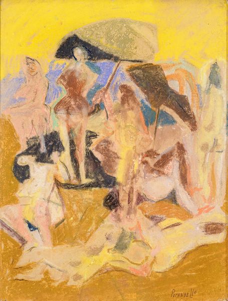 FAUSTO  PIRANDELLO : Bagnanti sulla spiaggia  - Asta Asta di Arte Moderna e Contemporanea - Associazione Nazionale - Case d'Asta italiane