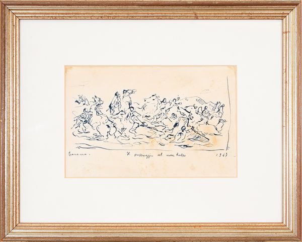 Felice Carena : Il passaggio nel mar rosso  - Asta Asta di Arte Moderna e Contemporanea - Associazione Nazionale - Case d'Asta italiane