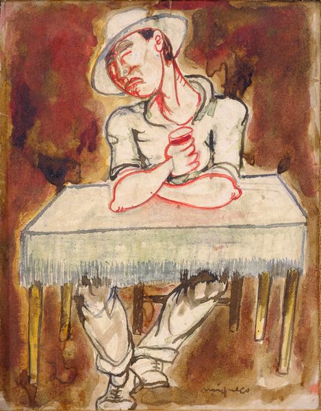 Giuseppe Migneco : Bevitore  - Asta Asta di Arte Moderna e Contemporanea - Associazione Nazionale - Case d'Asta italiane