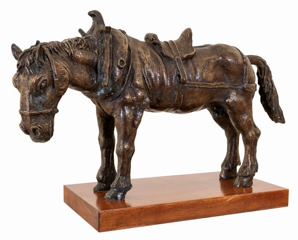 Antonio Ligabue : Cavallo dopo il lavoro  - Asta Asta di Arte Moderna e Contemporanea - Associazione Nazionale - Case d'Asta italiane