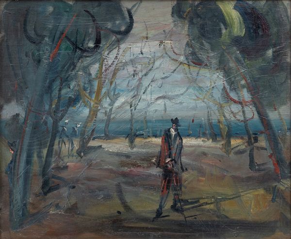 LUIGI  SPAZZAPAN : Paesaggio con figure  - Asta Asta di Arte Moderna e Contemporanea - Associazione Nazionale - Case d'Asta italiane