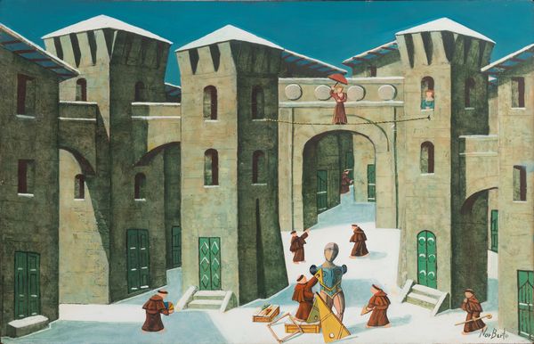 NORBERTO  PROIETTI : Omaggio a De Chirico  - Asta Asta di Arte Moderna e Contemporanea - Associazione Nazionale - Case d'Asta italiane