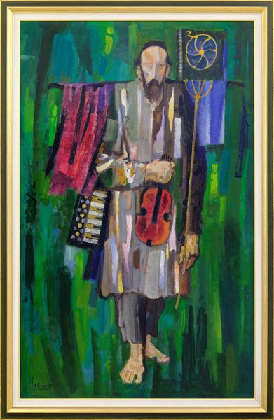 TRENTO  LONGARETTI : Musicante ebraico su fondi verdi  - Asta Asta di Arte Moderna e Contemporanea - Associazione Nazionale - Case d'Asta italiane