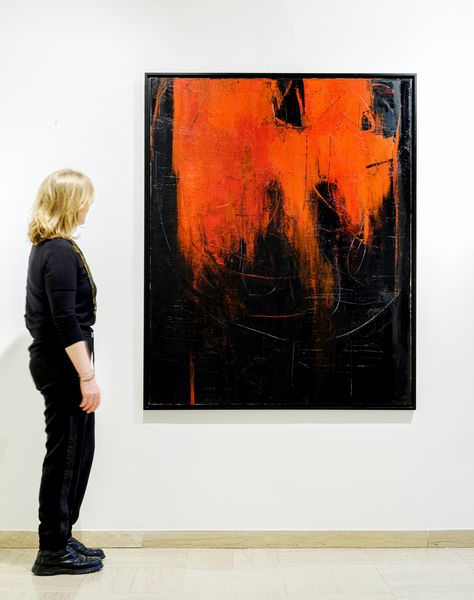 PIERO  RUGGERI : Fessura rosso e nera  - Asta Asta di Arte Moderna e Contemporanea - Associazione Nazionale - Case d'Asta italiane