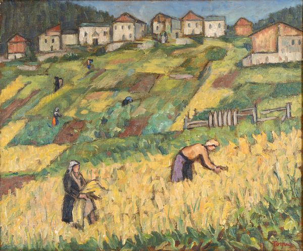 FIORENZO TOMEA : Contadini nei campi  - Asta Asta di Arte Moderna e Contemporanea - Associazione Nazionale - Case d'Asta italiane
