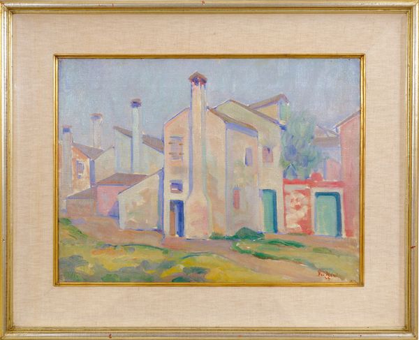 FIORAVANTE SEIBEZZI : Case a Burano  - Asta Asta di Arte Moderna e Contemporanea - Associazione Nazionale - Case d'Asta italiane