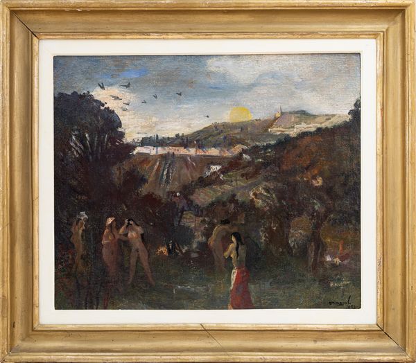 MARIO VARAGNOLO : Scena campestre  - Asta Asta di Arte Moderna e Contemporanea - Associazione Nazionale - Case d'Asta italiane