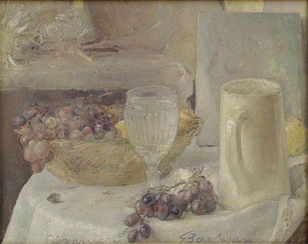 GIOVANNI BARBISAN : Natura morta con bicchiere  - Asta Asta di Arte Moderna e Contemporanea - Associazione Nazionale - Case d'Asta italiane