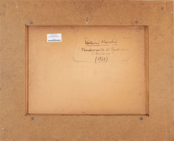 MARIO VELLANI MARCHI : Fondamenta di Pescheria a Burano  - Asta Asta di Arte Moderna e Contemporanea - Associazione Nazionale - Case d'Asta italiane