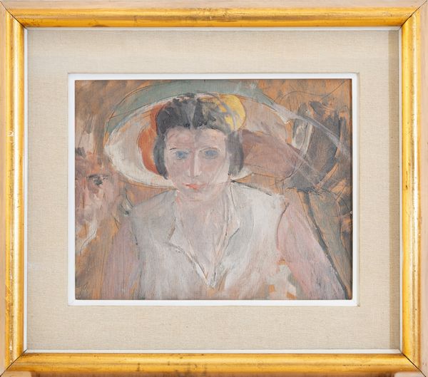 PIO SEMEGHINI : Ritratto con cappello  - Asta Asta di Arte Moderna e Contemporanea - Associazione Nazionale - Case d'Asta italiane