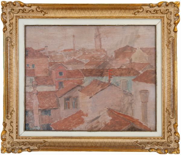 PIO SEMEGHINI : Tetti di San Trovaso  - Asta Asta di Arte Moderna e Contemporanea - Associazione Nazionale - Case d'Asta italiane