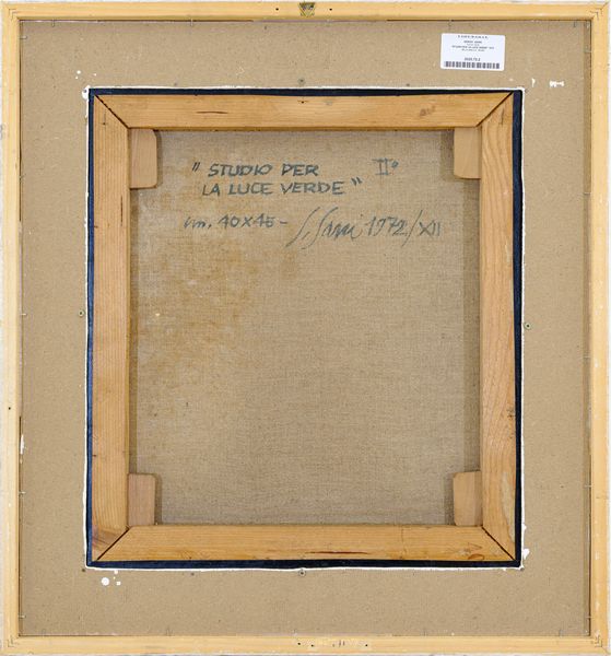 SERGIO  SARRI : Studio per la luce verde II  - Asta Asta di Arte Moderna e Contemporanea - Associazione Nazionale - Case d'Asta italiane