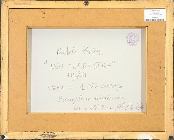 MICHELE  ZAZA : Neo terrestre  - Asta Asta di Arte Moderna e Contemporanea - Associazione Nazionale - Case d'Asta italiane