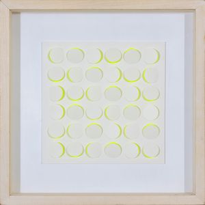 CLAUDIO ROTTA LORIA - Superficie a interferenza luminosa C 1X6 abcd su giallo