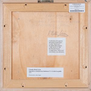CLAUDIO ROTTA LORIA : Superficie a interferenza luminosa C 1X6 abcd su giallo  - Asta Asta di Arte Moderna e Contemporanea - Associazione Nazionale - Case d'Asta italiane