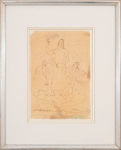 Felice Carena - Cristo e gli angeli