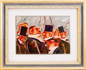 Franz Borghese : I fumatori  - Asta Asta di Arte Moderna e Contemporanea - Associazione Nazionale - Case d'Asta italiane