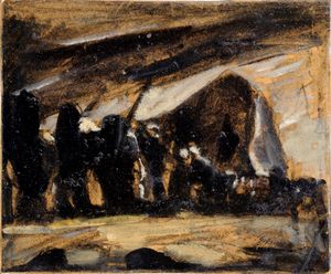 Mario Sironi - Paesaggio con montagne