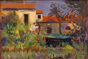 Pietro Annigoni : Paesaggio  - Asta Asta di Arte Moderna e Contemporanea - Associazione Nazionale - Case d'Asta italiane