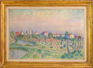 GIGI CANDIANI : Paesaggio veneto  - Asta Asta di Arte Moderna e Contemporanea - Associazione Nazionale - Case d'Asta italiane