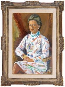 MARCO NOVATI : Ritratto della signora Britti  - Asta Asta di Arte Moderna e Contemporanea - Associazione Nazionale - Case d'Asta italiane