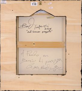 CESARE  BERLINGERI : Sul bianco piegato  - Asta Asta di Arte Moderna e Contemporanea - Associazione Nazionale - Case d'Asta italiane